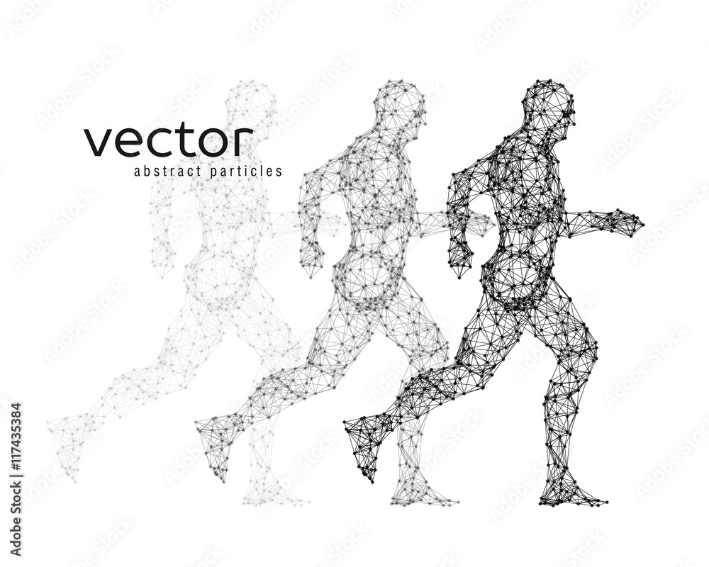 Vector illustration of running man. Vector illustration of running man.