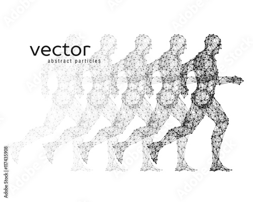 Vector illustration of running man.
