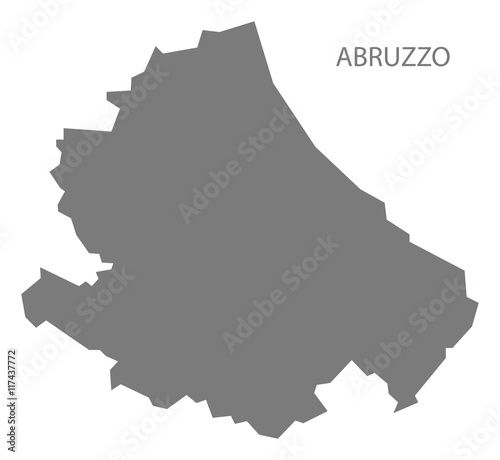 Abruzzo Italy Map grey