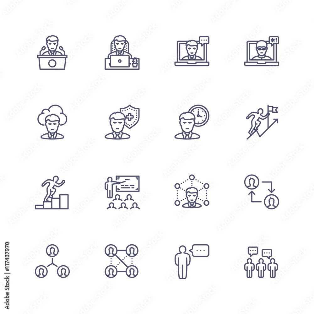 Fototapeta premium People profession icons