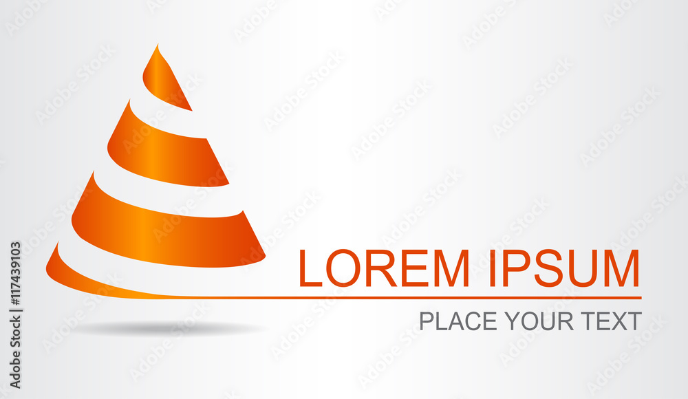 Abstract vector sign in cones shape. Abstract vector sign in cones shape.