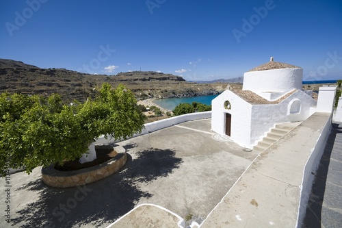 Agios Georgios Hostos church, Lindos photo