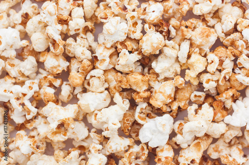 Snack popcorn a texture background.