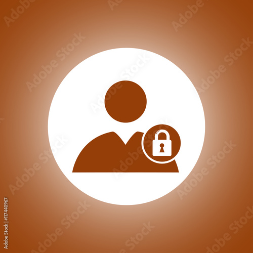 User icon, lock