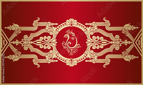 Ganesha, wedding card, royal Rajasthan, India