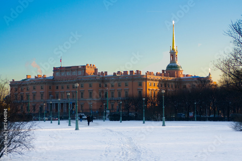 Mikhailovsky Castle, aka St Michael's castle, or Engineers castle, St Petersburg, Russia. One of the main attractions of the city with museum inside.
