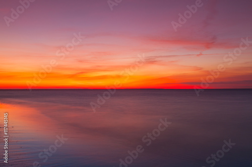 Dramatic sunset on the beach  Cape Cod  USA