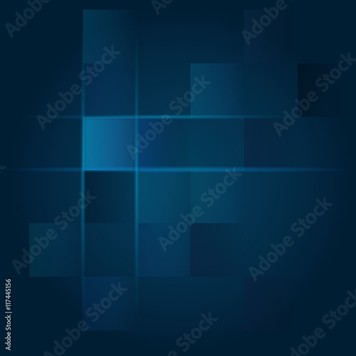 abstract mosaic bright colorfull blue design