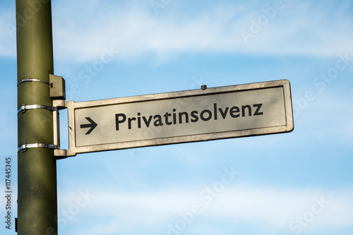 Schild 67 - Privatinsolvenz