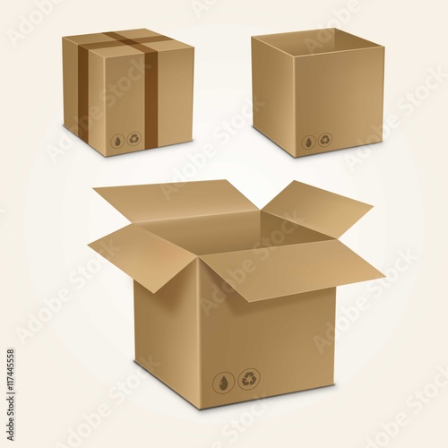 Cardboard boxes collection
