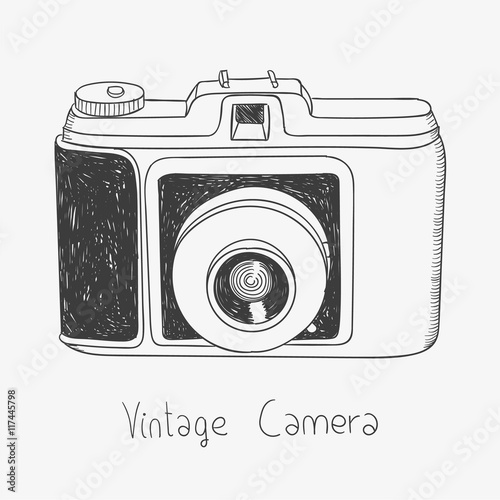 Sketchy vintage camera