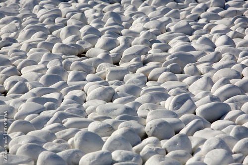 white stones of Santorini