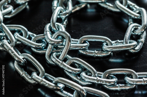 Strong chain black background