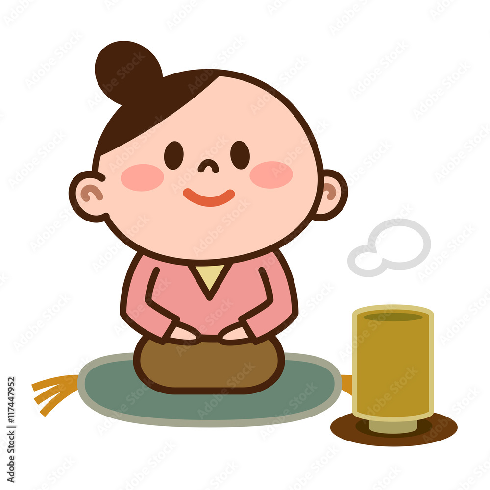 正座をする若い女性 Stock Vector Adobe Stock 正座をする若い女性 Stock Vector Adobe Stock