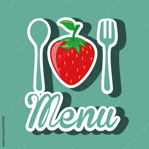 healthy vegetarian food label isolated icon design