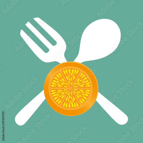 healthy vegetarian food label isolated icon design