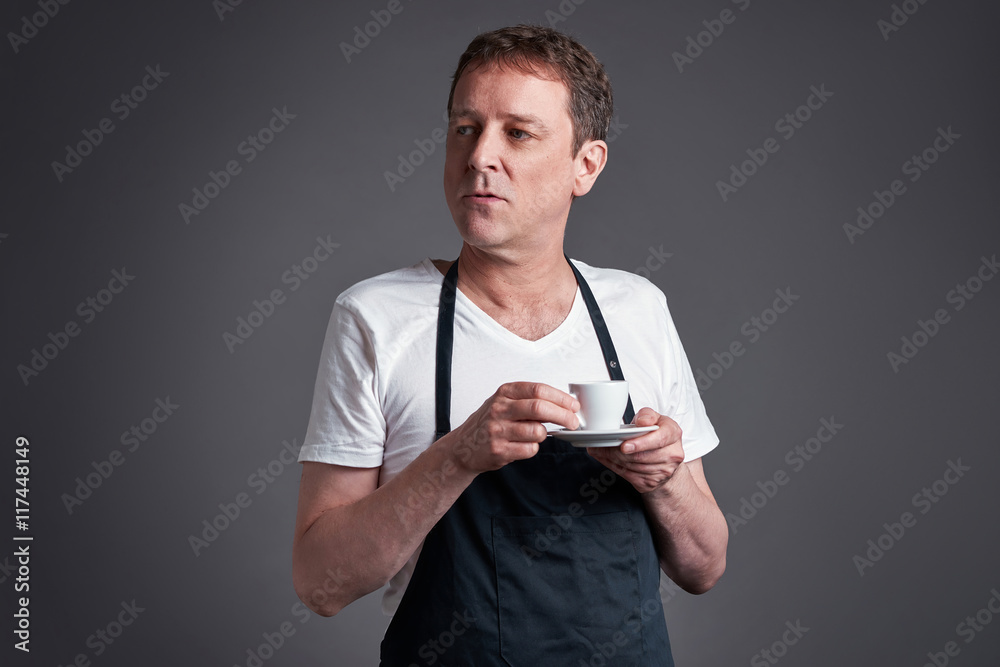 Man with a cup of coffee Man with a cup of coffee
