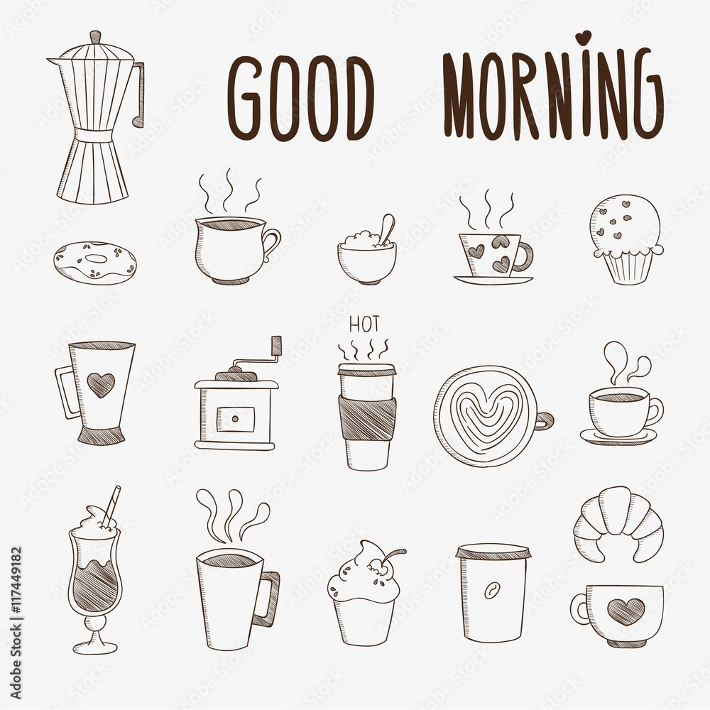 Obraz premium Hand drawn breakfast