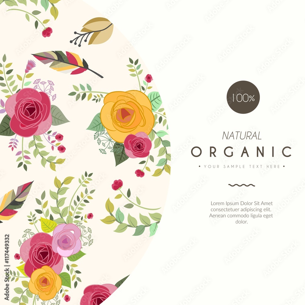 Floral card template