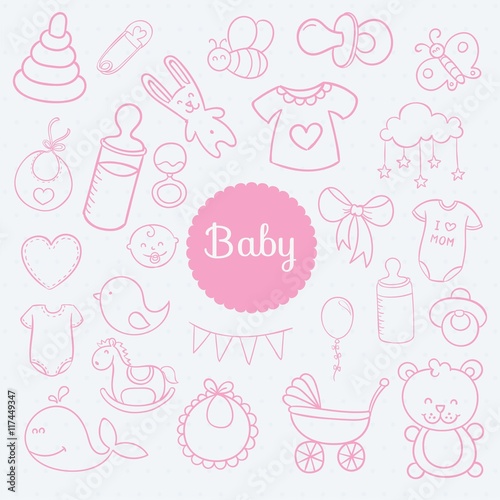 Sketchy baby elements