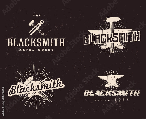blacksmith logos labels