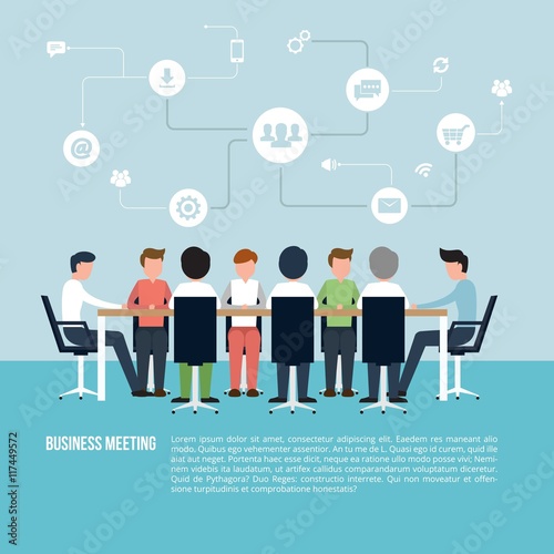 Business meeting infographic
