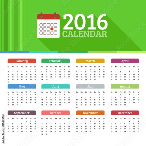 2016 calendar