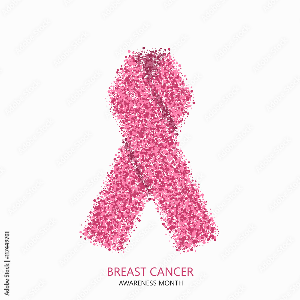 Vector modern breast cancer awareness circles desigen Vector modern breast cancer awareness circles desigen