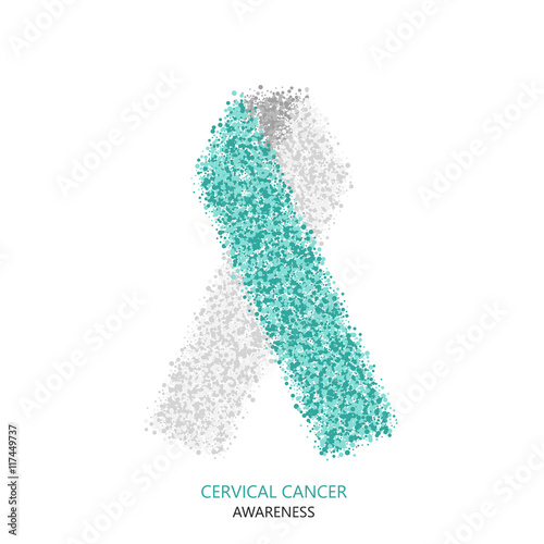 Vector modern cervical cancer awareness circles desigen