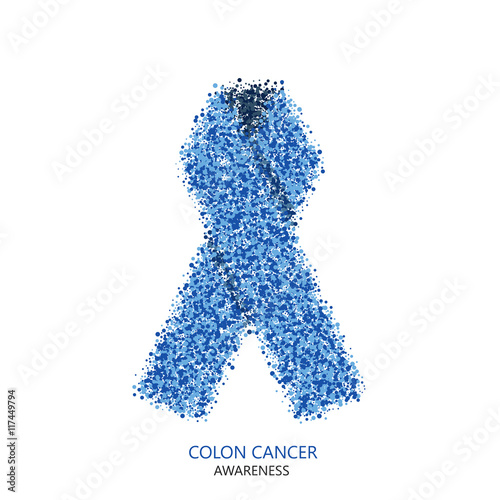 Vector modern colon cancer awareness circles desigen