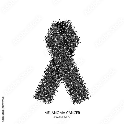Vector modern melanoma cancer awareness circles desigen