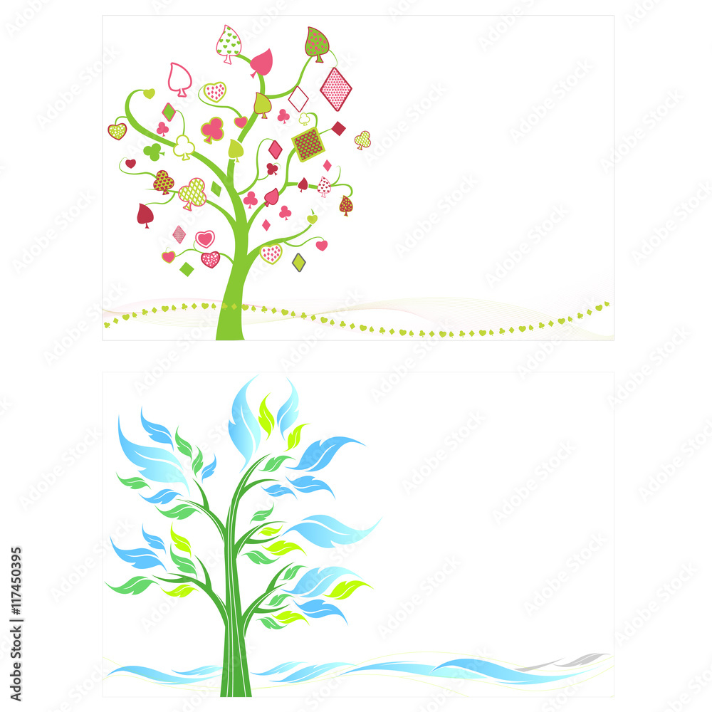 Obraz premium spade trees illustration