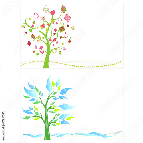 spade trees illustration