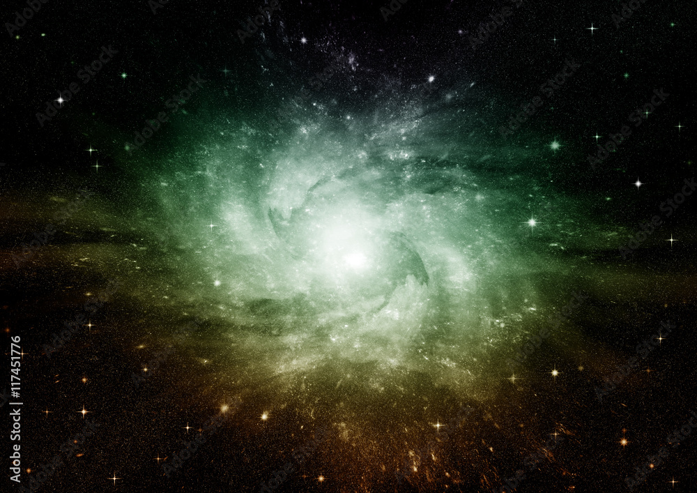 galaxy in a free space galaxy in a free space