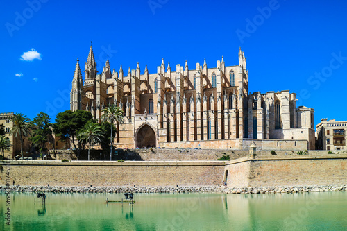 Palma de Mallorca  Spain. La Seu - the famous medieval gothic ca