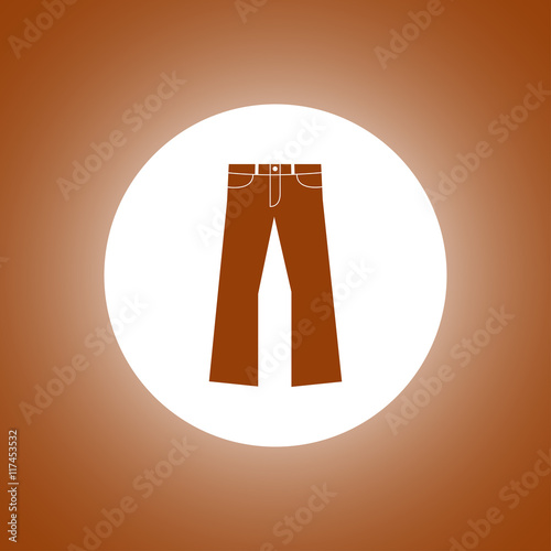 Pants icon. Flat design style.