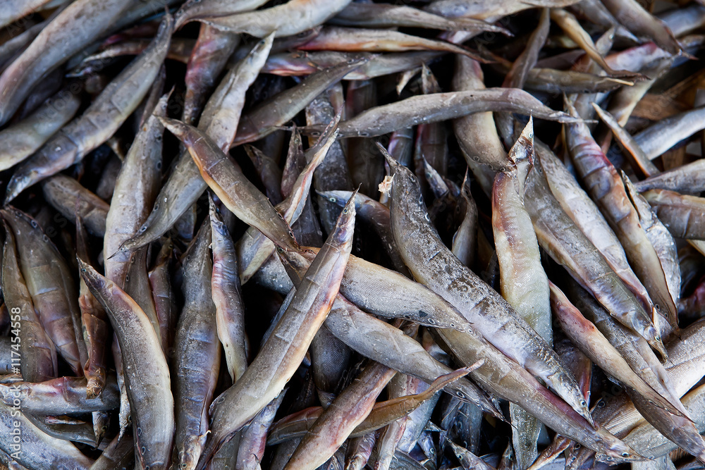 Dried fishes  famous seafood Thailand for  food preservation