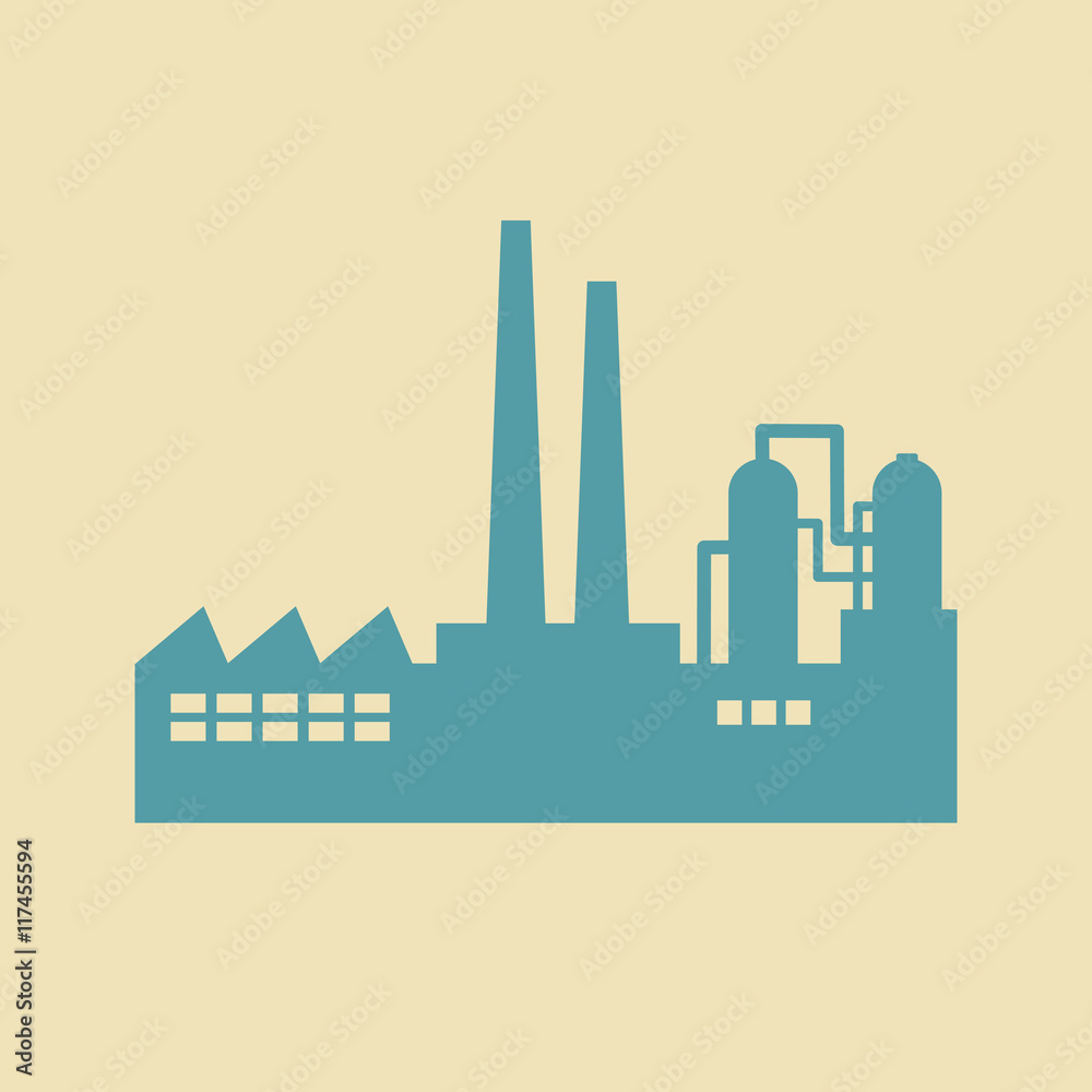 Obraz premium Factory vector icon