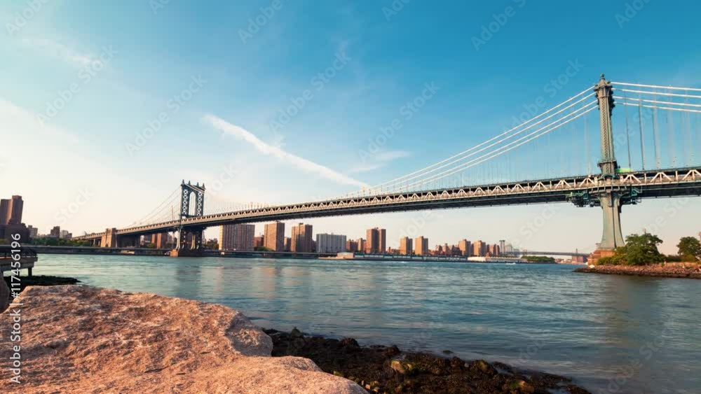 Time-lapse of the Manhattan Bridge from Brooklyn, New York Time-lapse of the Manhattan Bridge from Brooklyn, New York