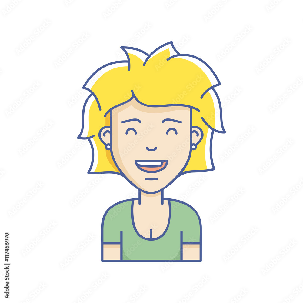 Vector girl avatar Vector girl avatar