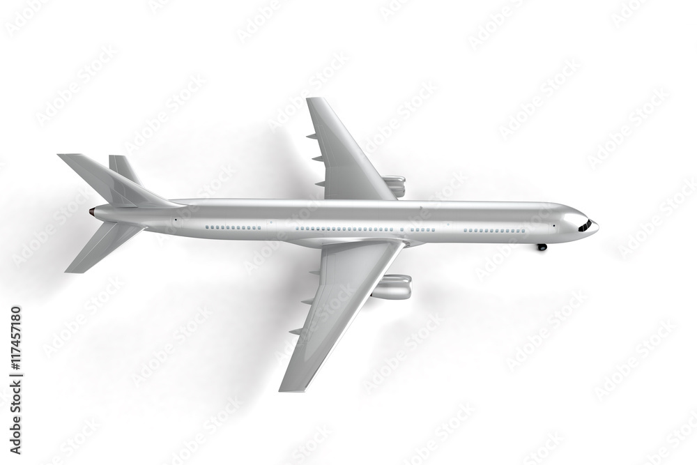 Blank Airplane Background - Mockup 3D illustration