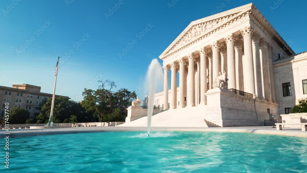 Time-lapse of The Supreme Court of the United States in Washington DC