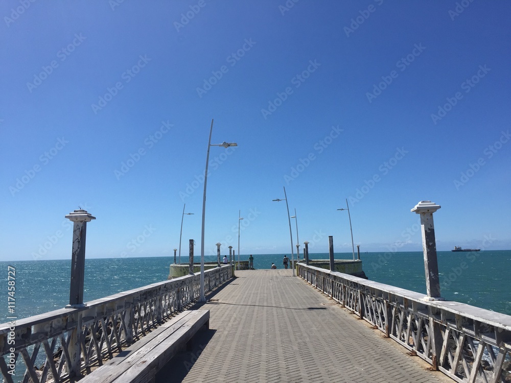 On the pier