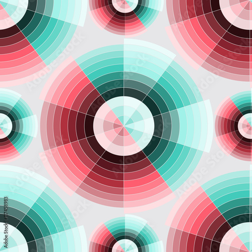 Abstract polar grid seamless pattern for design vector illustration