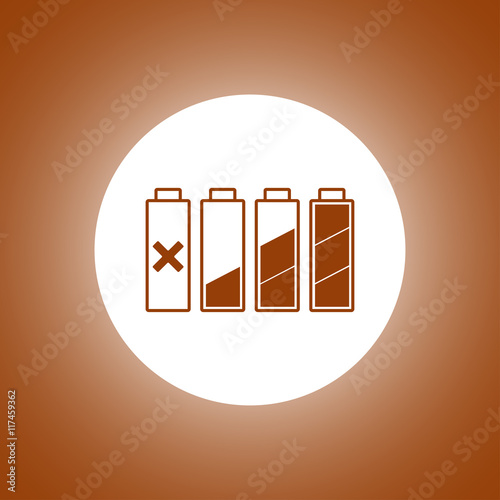 Set of battery charge level indicators.