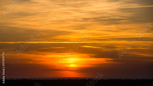 Beautiful seascape sunset over the Baltic sea