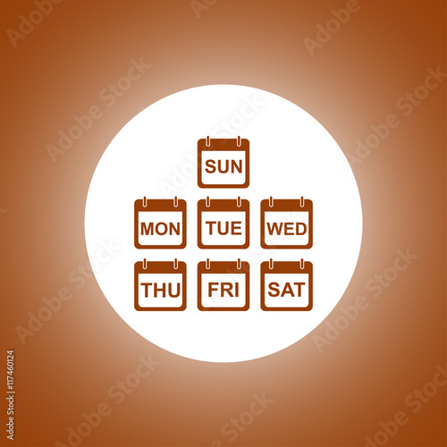 Flat vector calendar icon