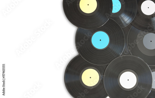 Vinyl records with space