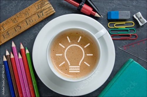 Idea light bulb icon inside...