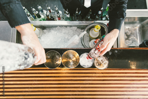 Barman at work